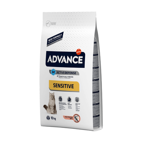 Hrana uscata pentru pisici Advance Sensitive Sterilised cu somon 10 kg - Animax