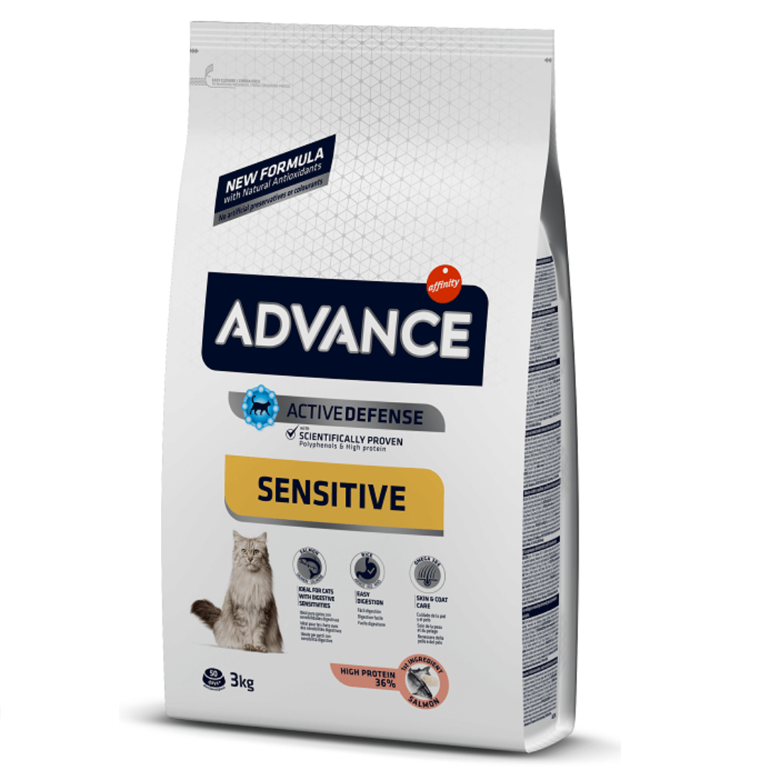 Hrana uscata pentru pisici Advance Sensitive cu somon 3 kg - Animax