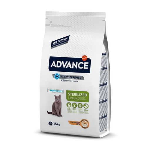 Hrana uscata pentru pisici Advance Young Sterilised cu pui si orez 1.5 kg - Animax