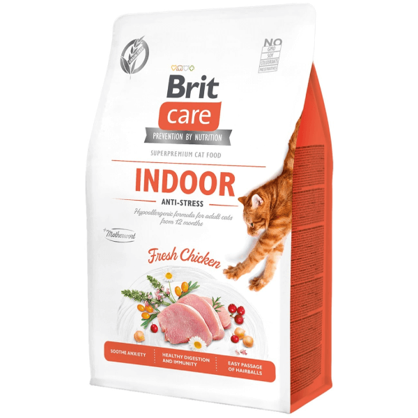 Hrana uscata pentru pisici Brit Care Cat Grain Free Indoor Anti-stress 2kg - Animax
