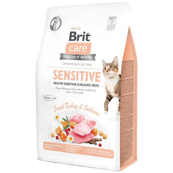 Hrana uscata pentru pisici Brit Care Cat Grain Free Sensitive Healty Digestion&Delicate Taste 2kg - Animax
