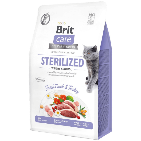 Hrana uscata pentru pisici Brit Care Cat Grain Free Sterilized Weight Control 2kg - Animax