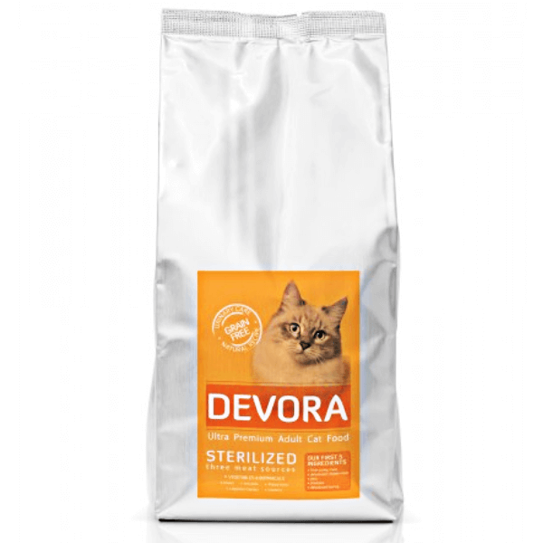 Hrana uscata pentru pisici Devora Grain Free Sterilizat Curcan Pui & Hering 7.5kg - Animax
