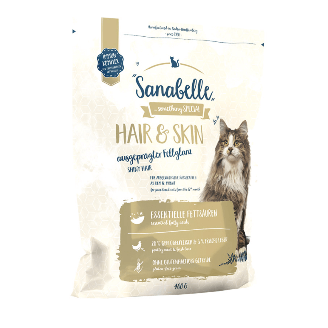 Hrana uscata pentru pisici Sanabelle Hair and Skin 400g - Animax