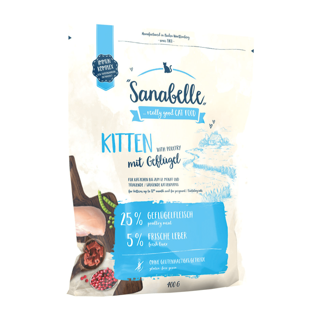 Hrana uscata pentru pisici Sanabelle Kitten 400 g - Animax