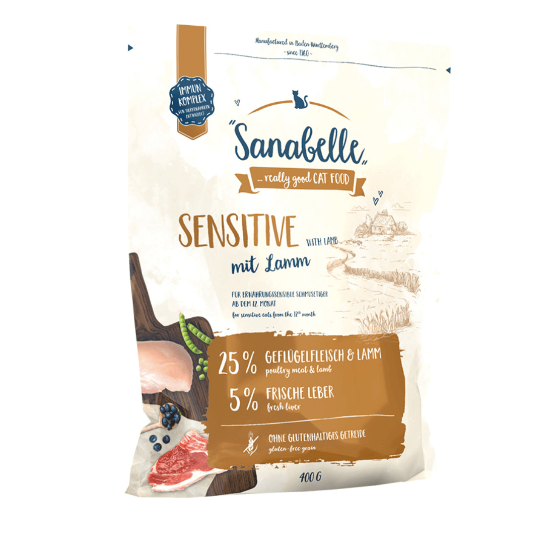 Hrana uscata pentru pisici Sanabelle Sensitive cu miel 400 g - Animax