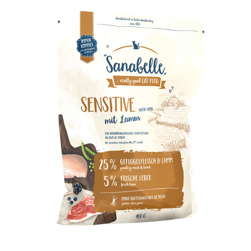 Hrana uscata pentru pisici Sanabelle Sensitive cu miel 400 g - Animax