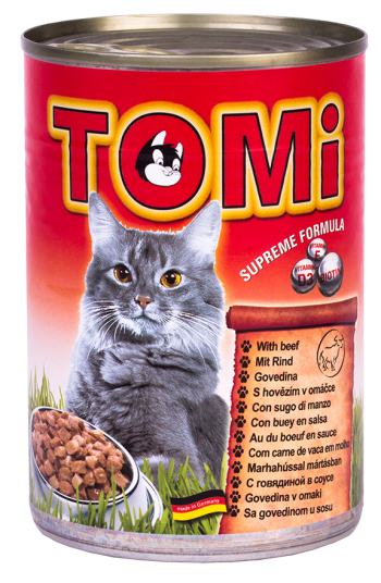 Hrana umeda pentru pisici Tomi cu vita 400g - Animax