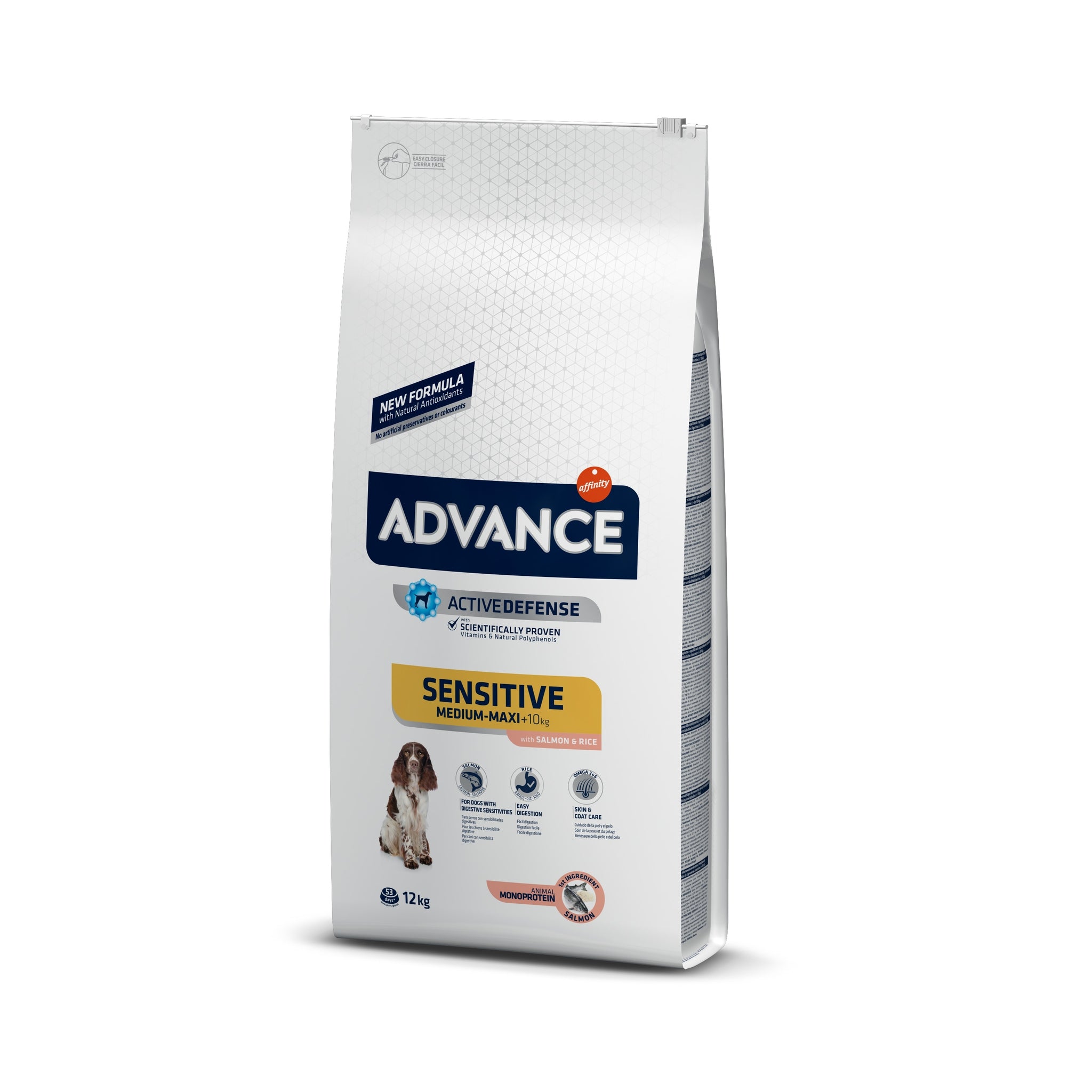 Hrana uscata pentru caini Advance Dog Sensitive cu somon si orez 12 kg - Animax