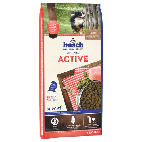 Hrana uscata pentru caini Bosch Adult Active 15 kg - Animax