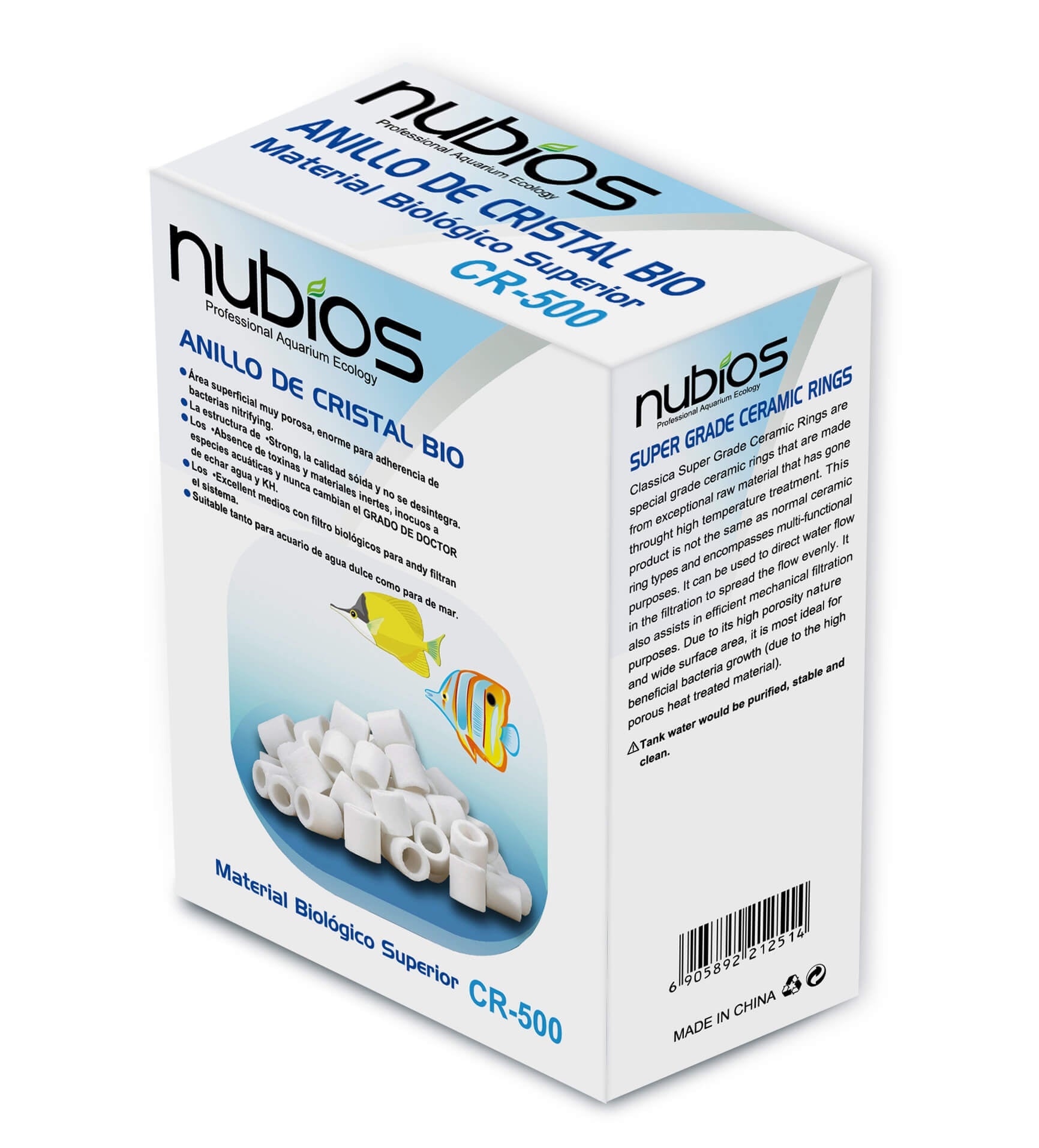 Inele ceramice pentru filtrul de acvariu Nubios 9mm 500g - Animax