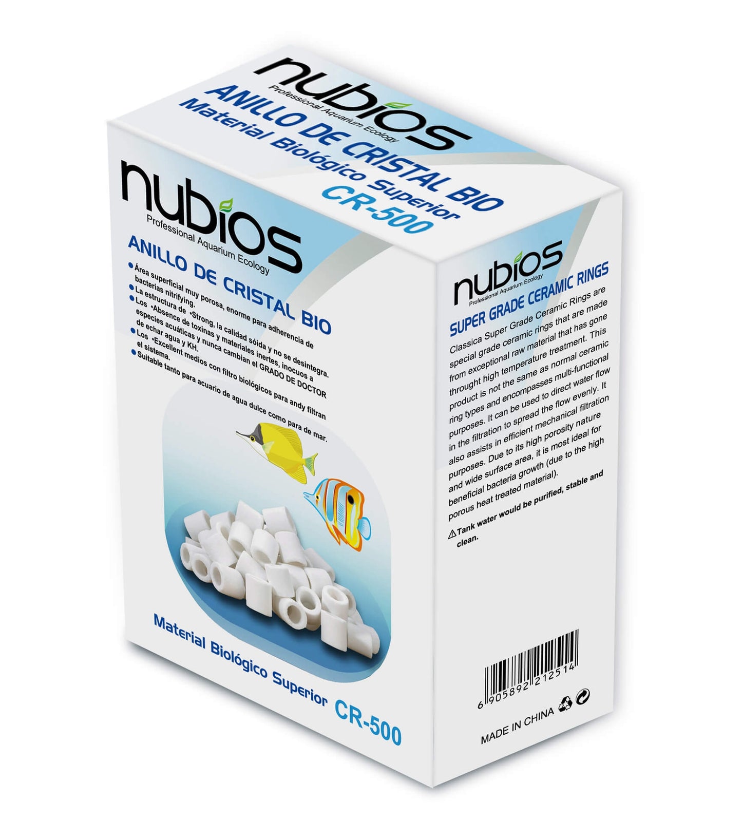 Inele ceramice pentru filtrul de acvariu Nubios 9mm 500g - Animax