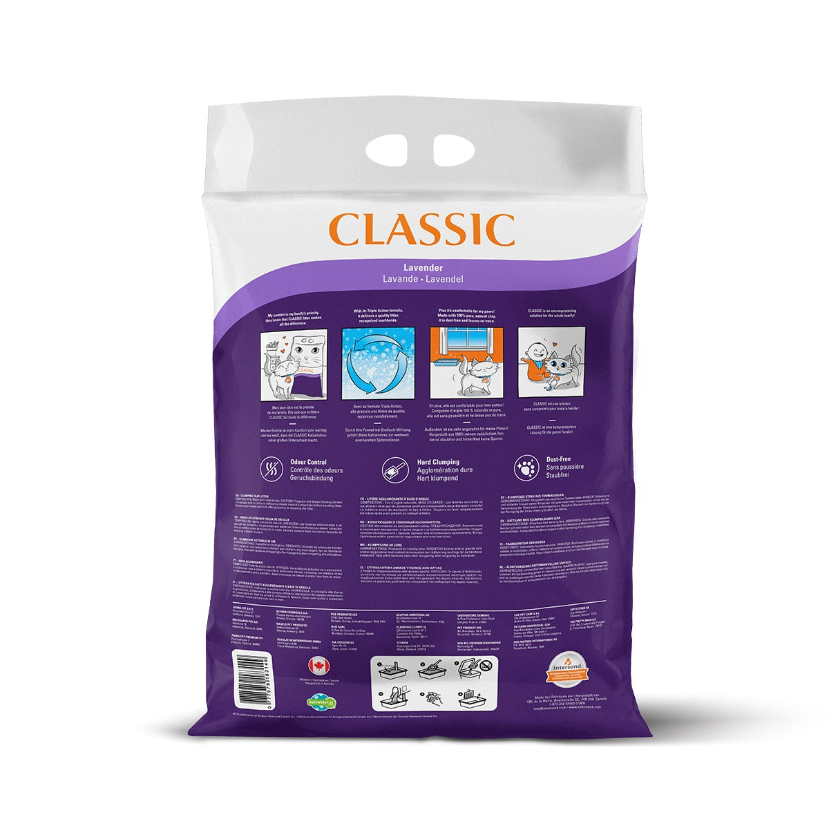 Nisip cu lavanda pentru litiera Intersand Classic Lavanda 14 kg - Animax