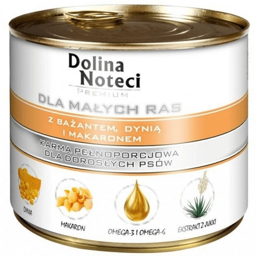 Hrana umeda pentru caini Dolina Noteci Mini Fazan si dovleac 185g - Animax