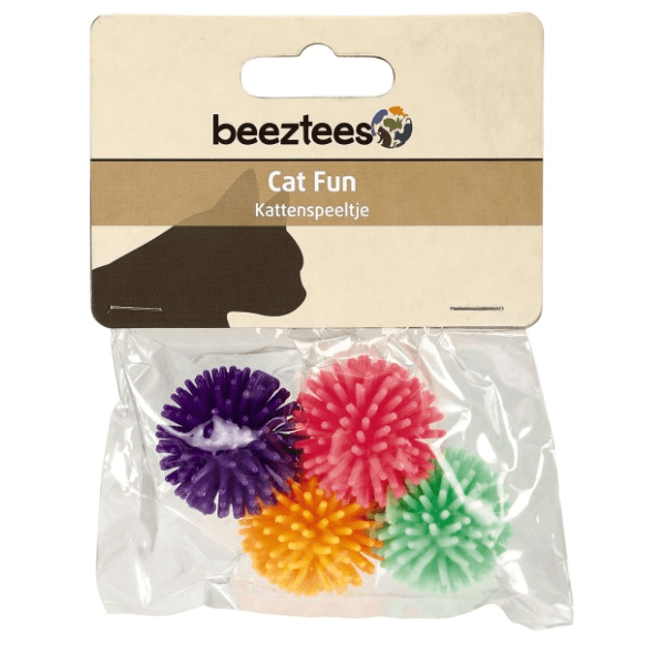Jucarie pentru pisici Beeztees Minge Arici 4buc-set - Animax