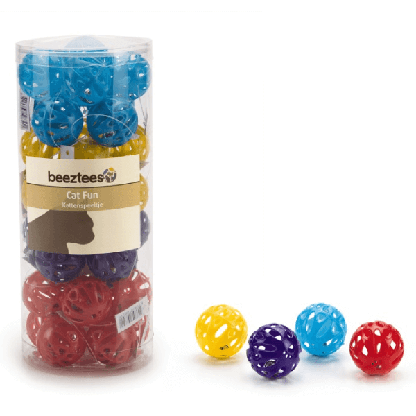 Jucarie pentru pisici Beeztees Minge Plastic 4cm - Animax