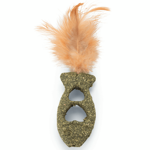 Jucarie pentru pisici Beeztees Peste Catnip cu pene 12cm - Animax