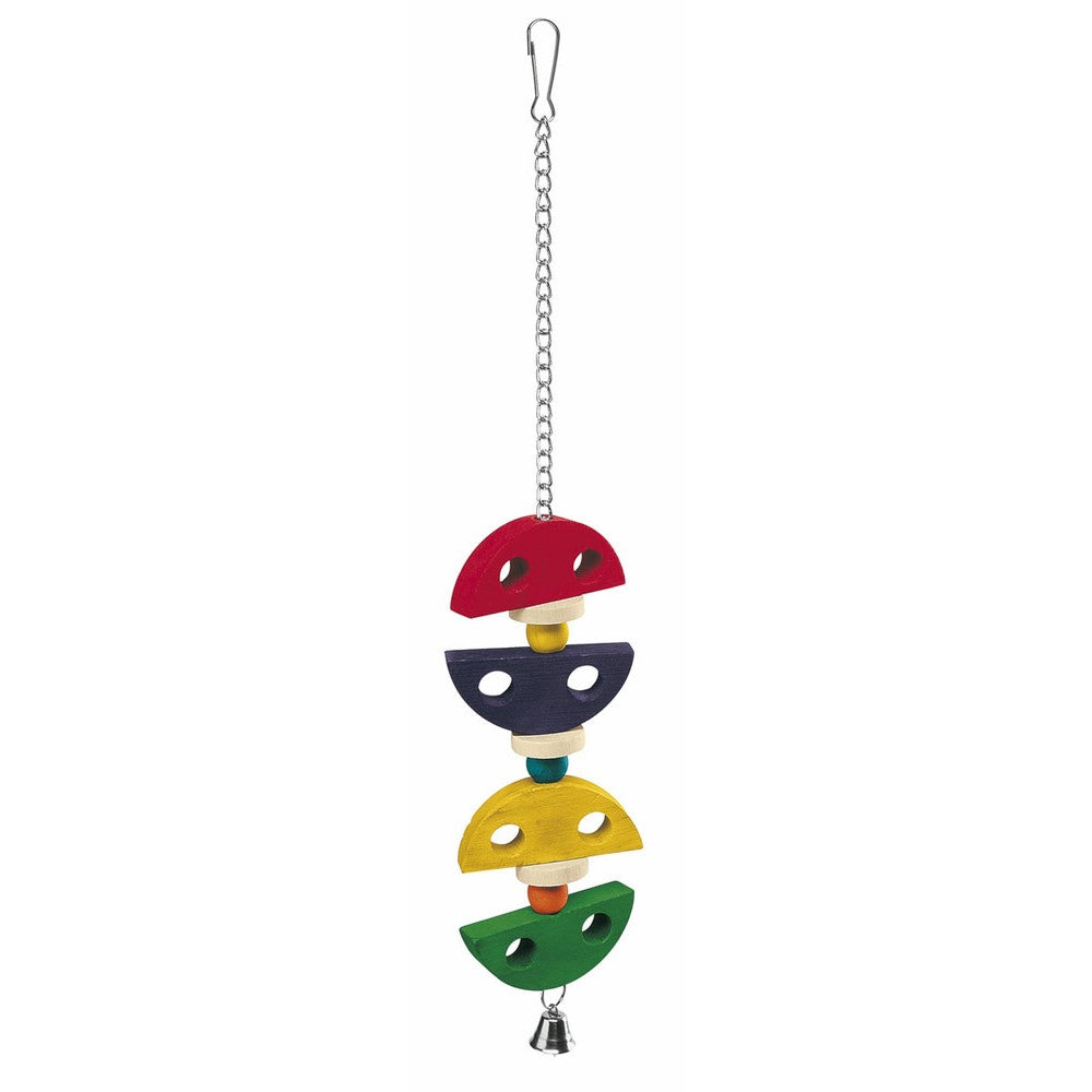 Jucarie colorata din lemn pentru papagali 7.2x1.5x43cm - Animax