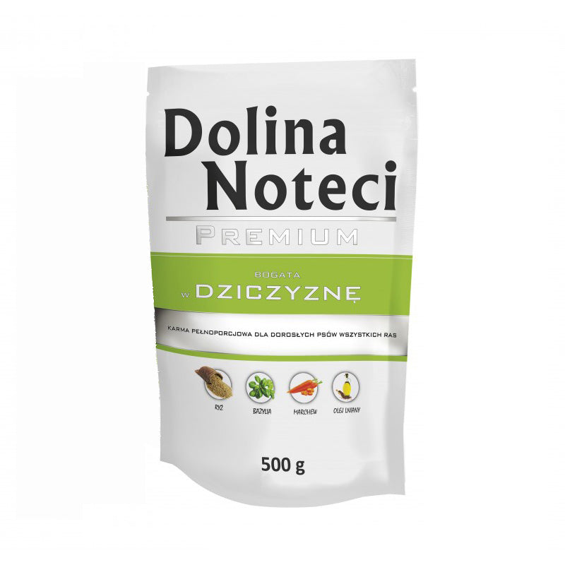 Hrana umeda pentru caini Dolina Noteci Premium cu vanat 500 g - Animax