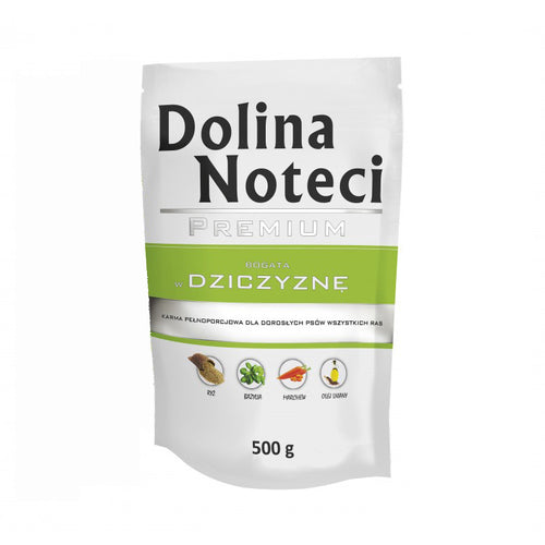 Hrana umeda pentru caini Dolina Noteci Premium cu vanat 500 g - Animax