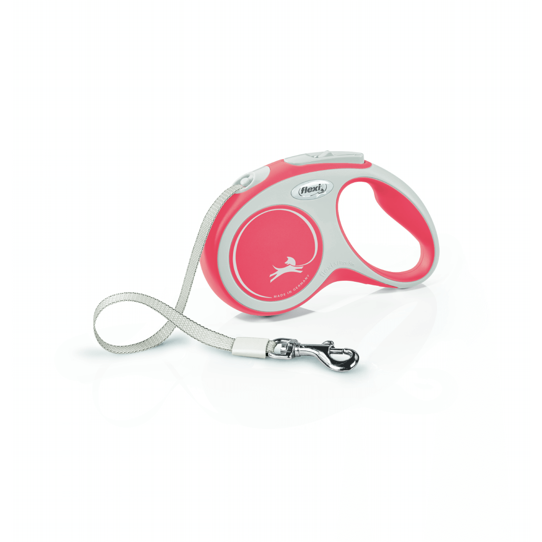 Lesa pentru caini Flexi New Comfort Rosu Banda S 5m - Animax