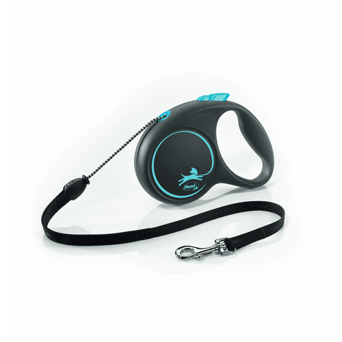 Lesa pentru caini Flexi Design Albastra Snur M 5m - Animax