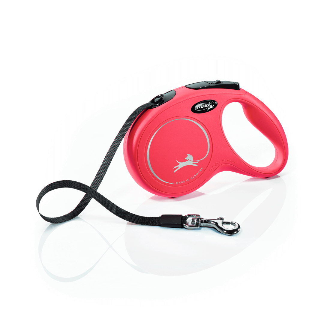 Lesa pentru caini Flexi New Classic Rosu Banda M 5m - Animax