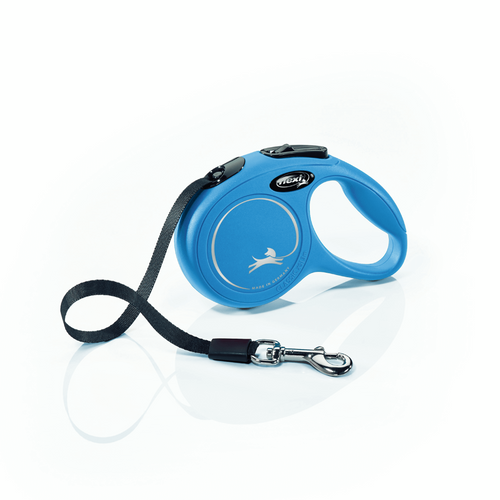 Lesa pentru caini Flexi New Classic Banda XS 3m Albastru - Animax