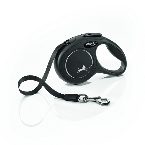 Lesa pentru caini Flexi New Classic Banda XS 3m Negru - Animax