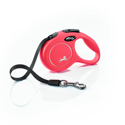 Lesa pentru caini Flexi New Classic Banda XS 3m Rosu - Animax