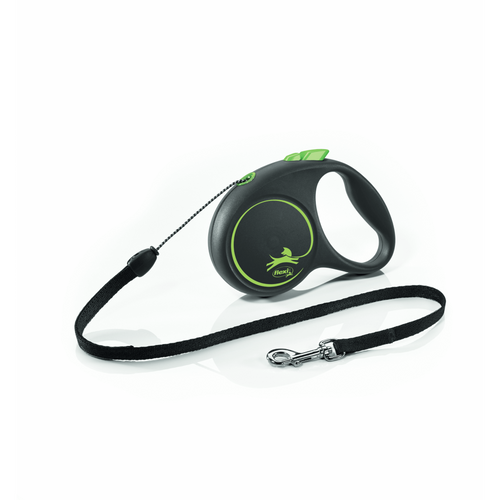 Lesa pentru caini Flexi Design Green Snur S 5m - Animax