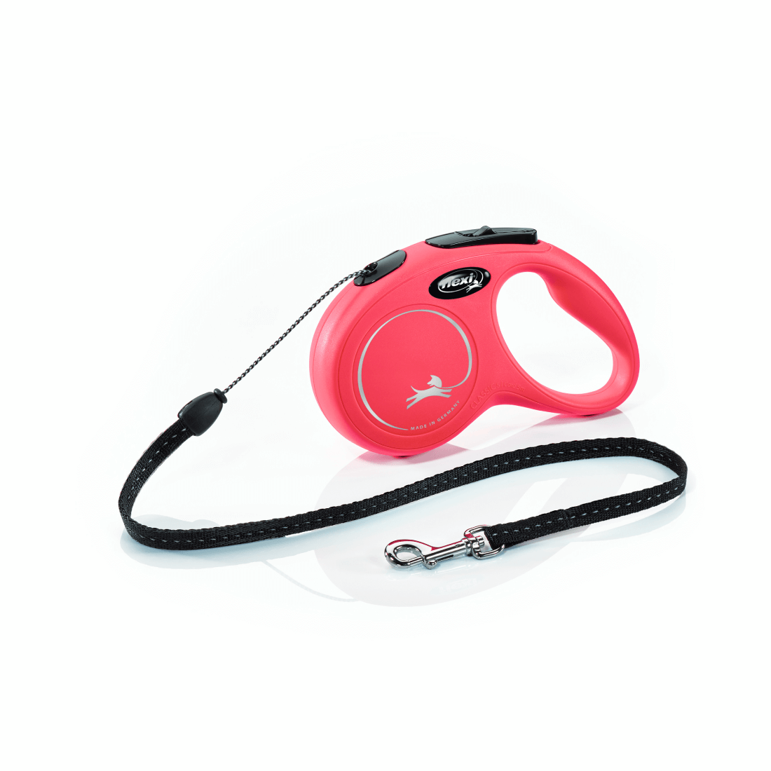 Lesa pentru caini Flexi New Classic Red Snur 5m - Animax