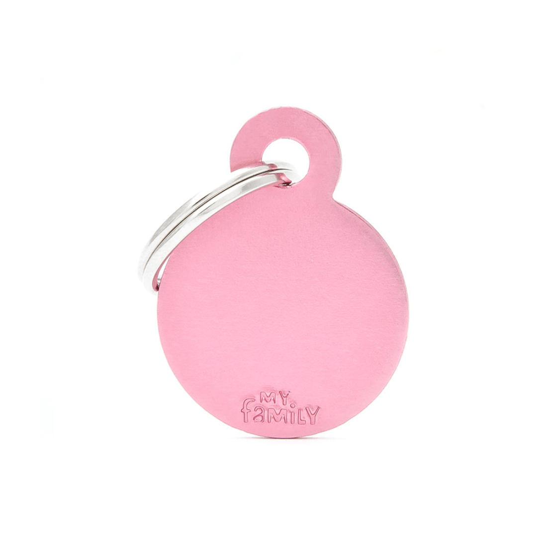 Medalion tag Myfamily Rotund Aluminiu S Pink 51698 - Animax