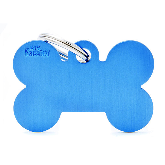 Medalion tag MyFamily Os Aluminiu Albastru L - Animax