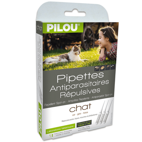 Pipeta antiparazitara pentru pisici Pilou 3x1ml - Animax
