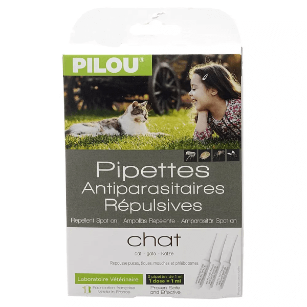Pipeta antiparazitara pentru pisici Pilou 3x1ml - Animax
