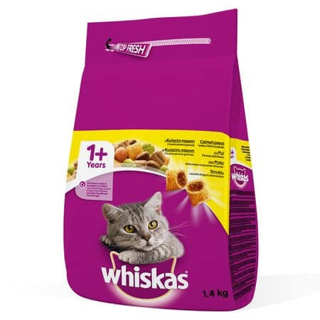Hrana uscata pentru pisici Whiskas cu pui si ficat 1.4 kg - Animax