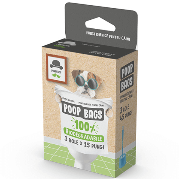 Pungi igienice biodegradabile Poop Bags 3x15 buc - Animax