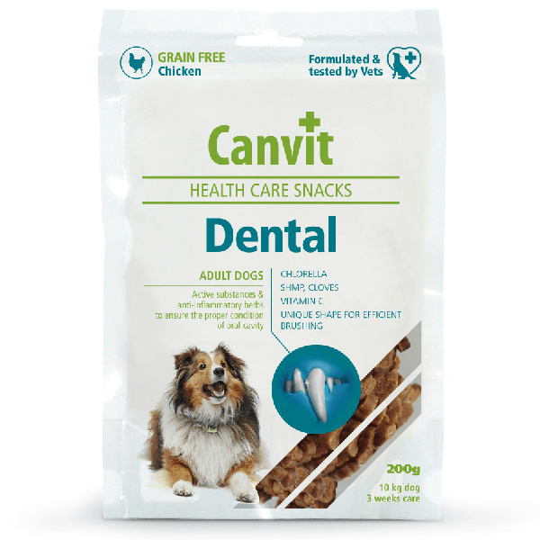 Recompensa pentru caini Canvit Snack Dental 200g - Animax