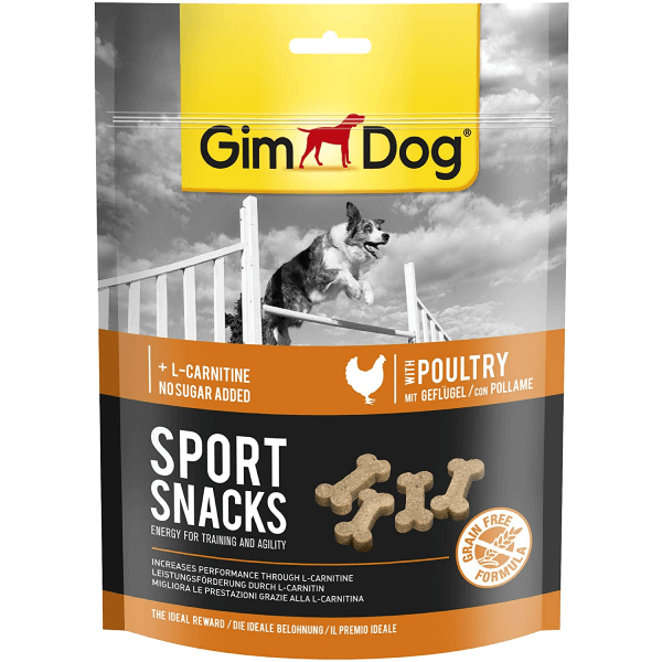 Recompensa pentru caini Gimdog SportSnacks Mini Oase Pasare 150g - Animax
