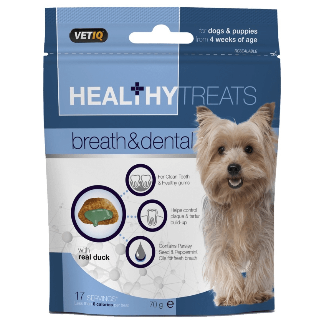 Recompensa pentru caini Vetiq Snack Dog Breath&Dental 70g - Animax