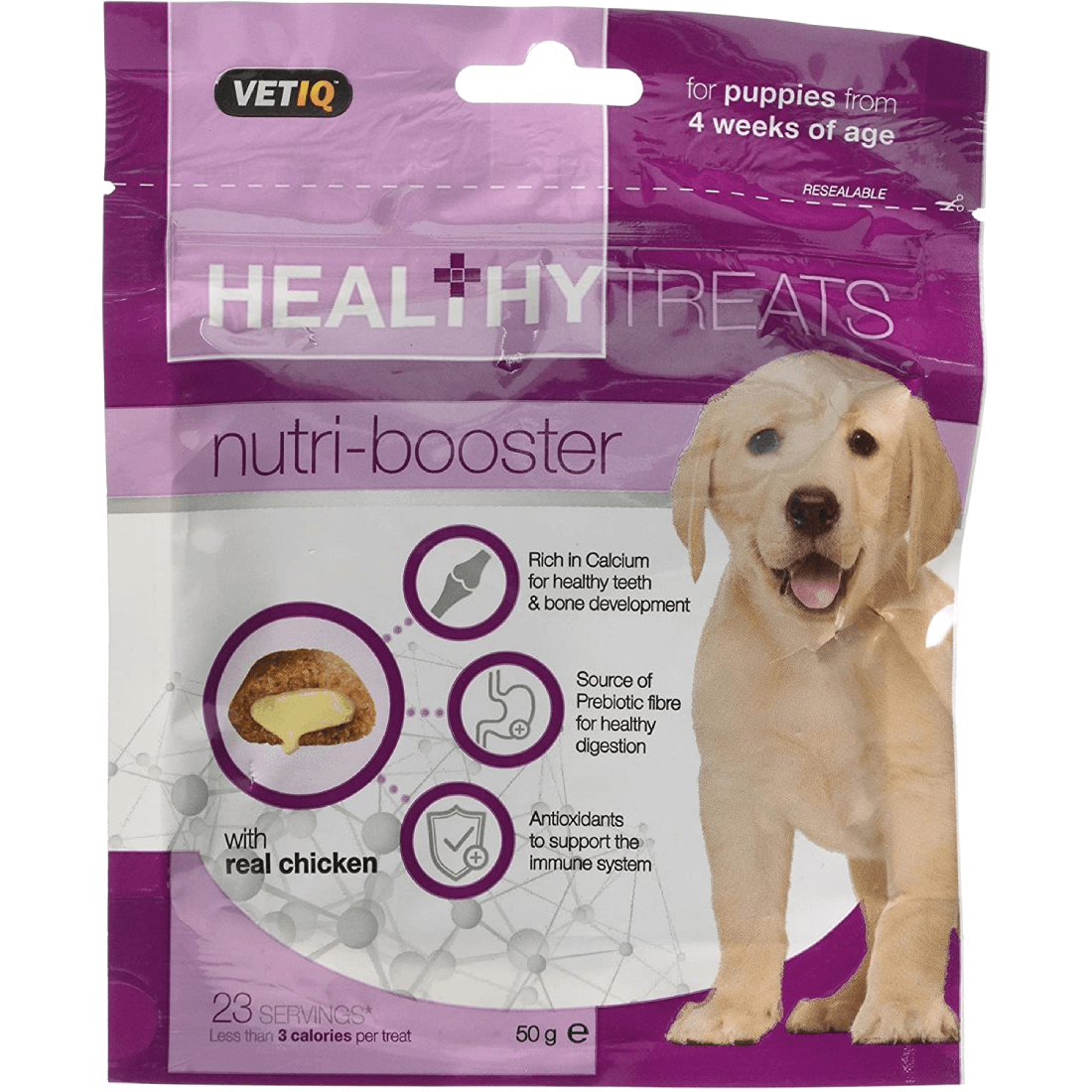 Recompensa pentru caini Vetiq Snack Puppy Nutri-Boosters 50g - Animax