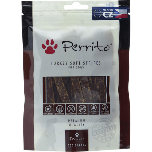 Recompensa pentru caini Perrito Dog Turkey Soft Stripes 100g - Animax