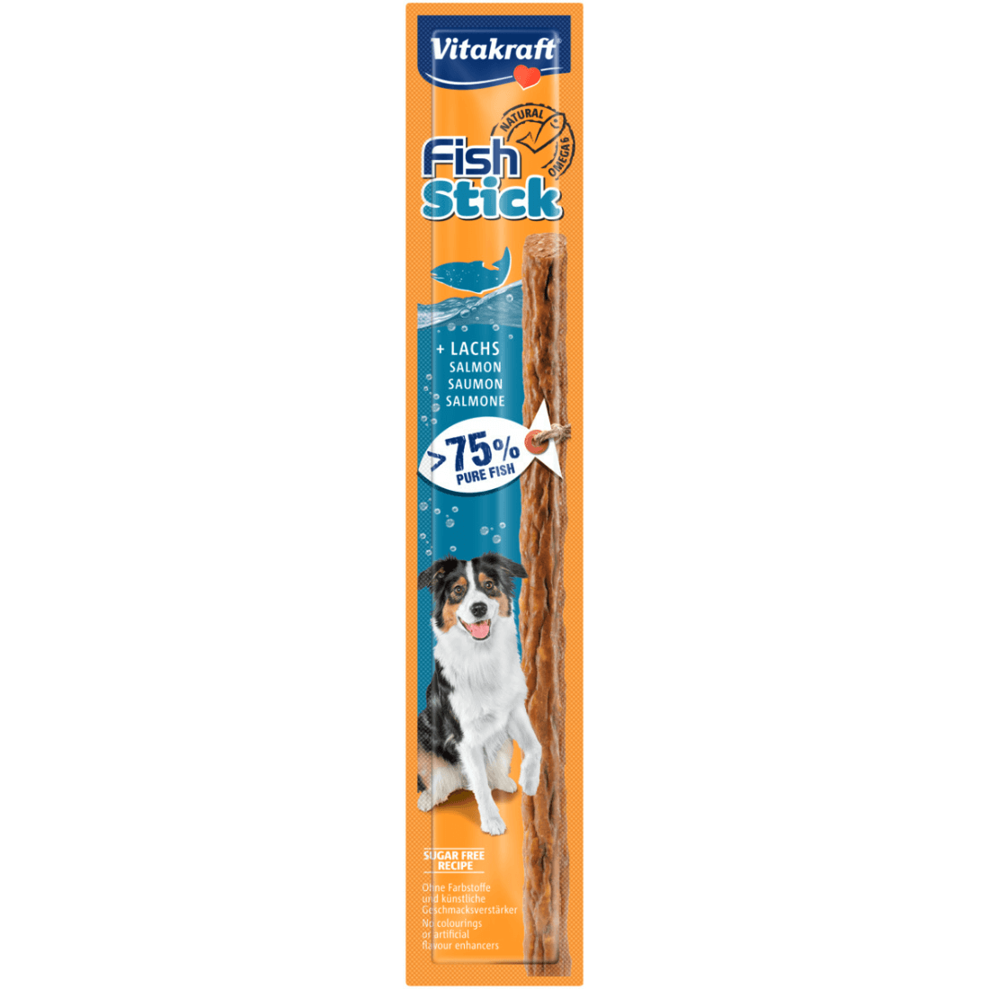 Recompensa pentru caini Vitakraft Fish Stick cu Somon 15g - Animax