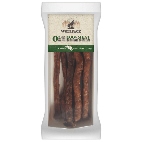 Recompensa pentru caini Wolfpack Pure Meat Sticks Iepure 50g - Animax