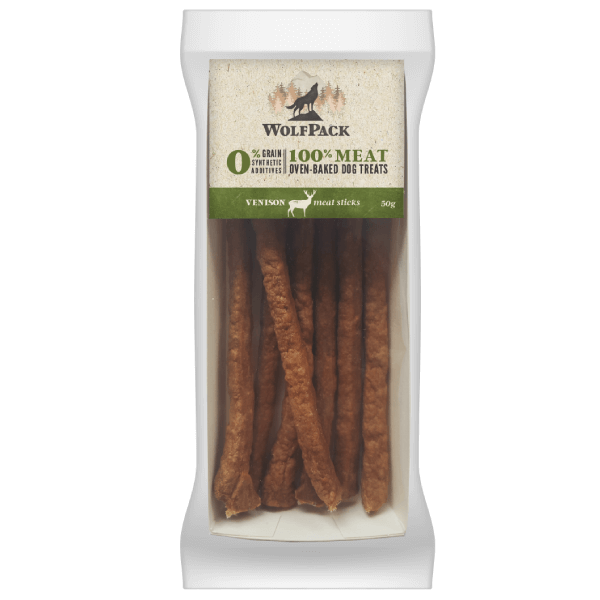 Recompensa pentru caini Wolfpack Pure Meat Sticks Vanat 50g - Animax