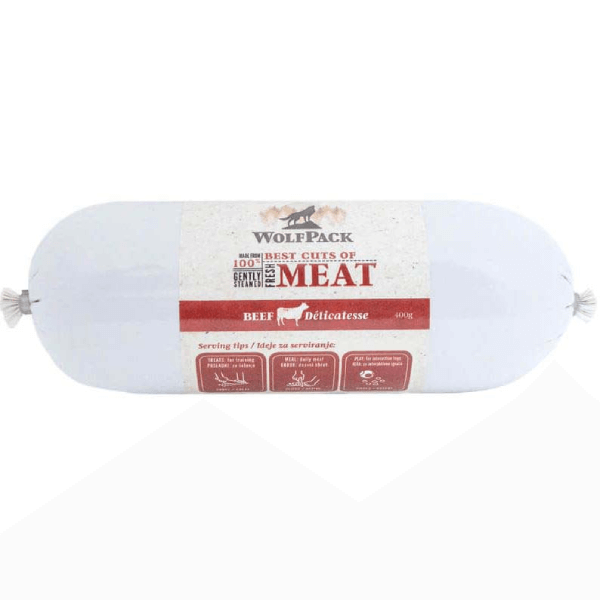 Recompensa pentru caini Wolfpack Sausage Vita 400g - Animax