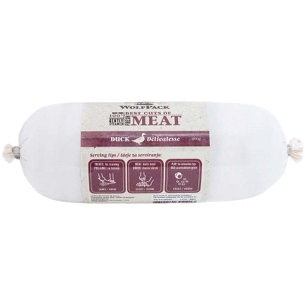 Recompensa pentru caini Wolfpack Sausage Rata 400g - Animax