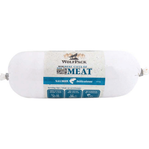 Recompensa pentru caini Wolfpack Sausage Somon 400g - Animax