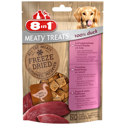 Recompense pentru caini 8in1 Meaty Treats Rata 50g - Animax